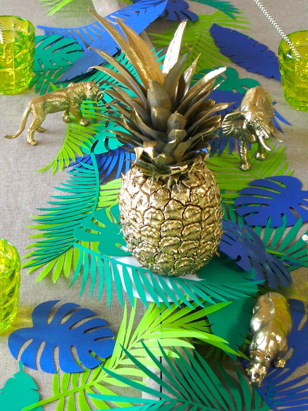 ananas doré décoration