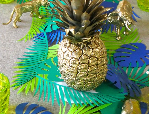 ananas doré décoration