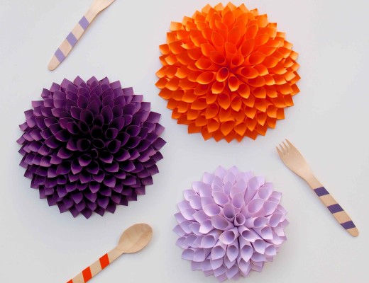 dahlias papier diy