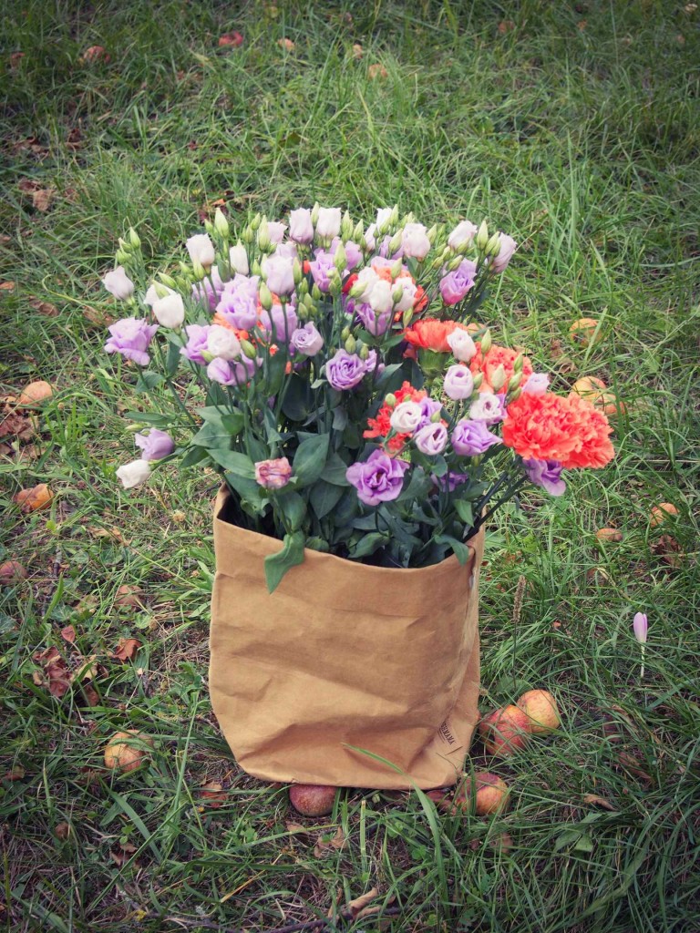 fleurs sac kraft