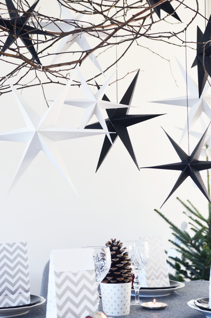 décoration de table en blanc