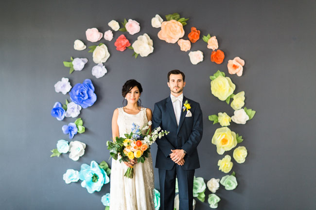 mur de fleurs mariage