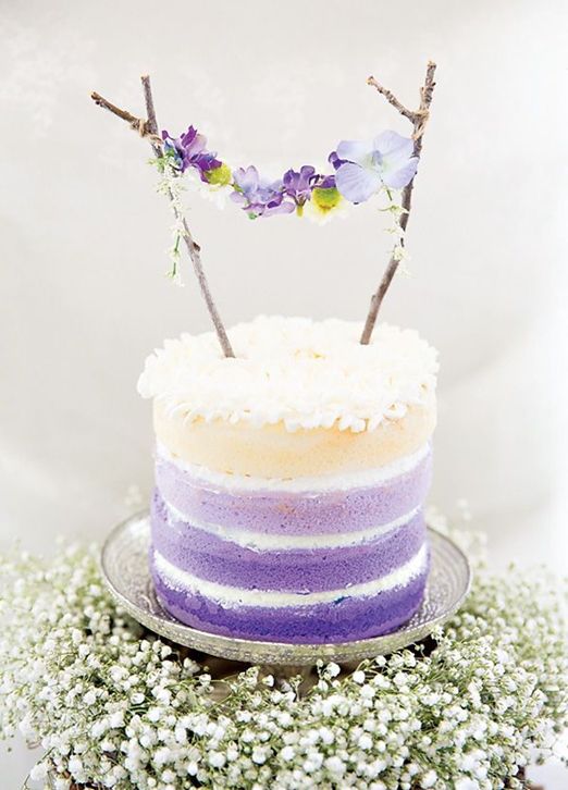 cake topper fleurs