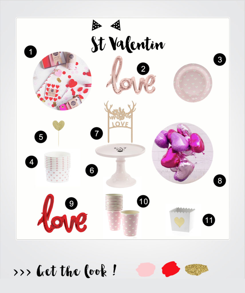 Saint valentin deco fête