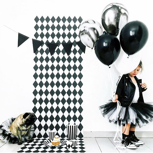 anniversaire deco noir et blanc