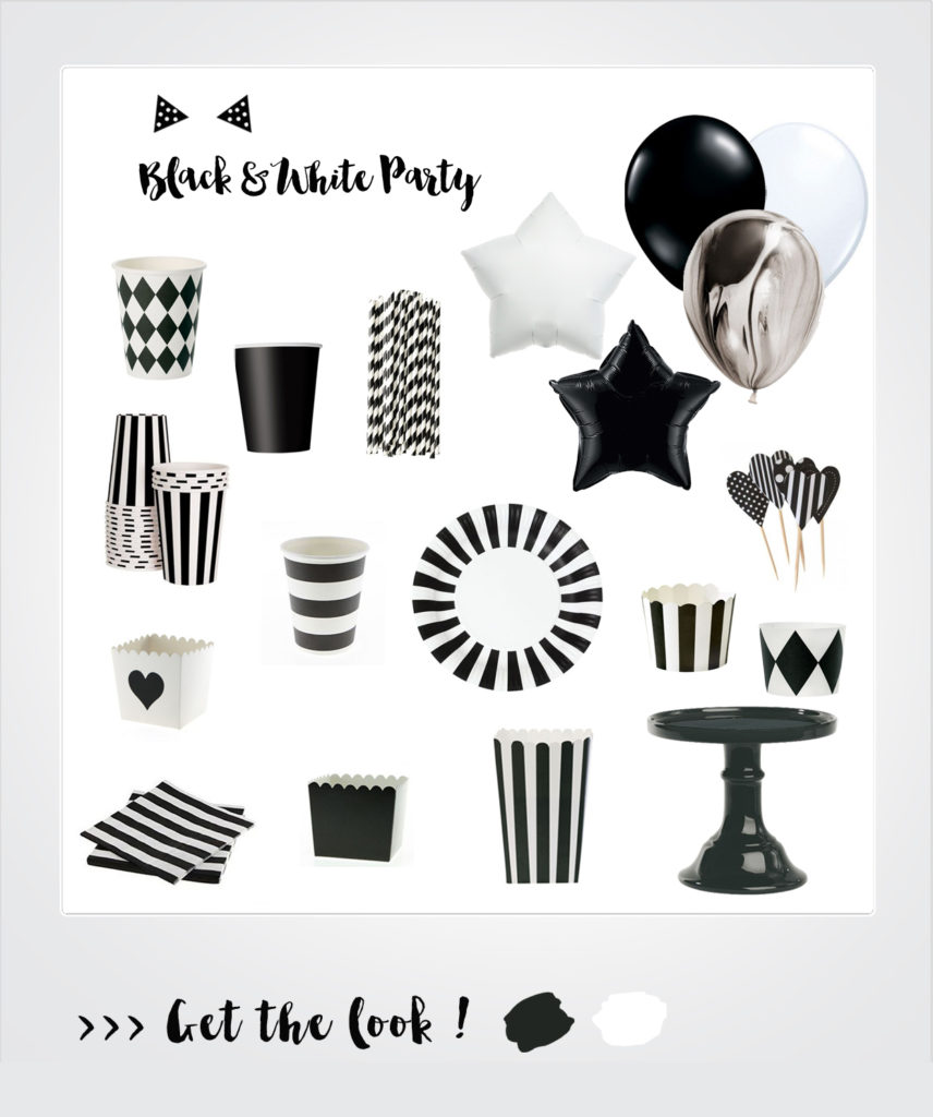 anniversaire theme noir et blanc