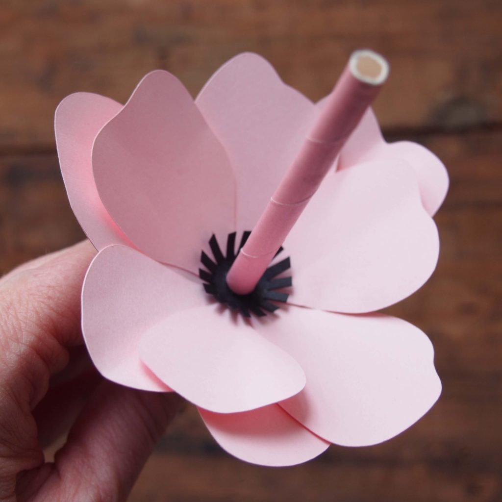 fleur papier deco table