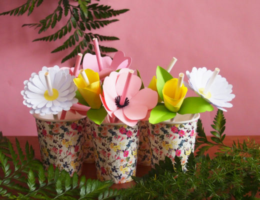 pailles fleurs diy