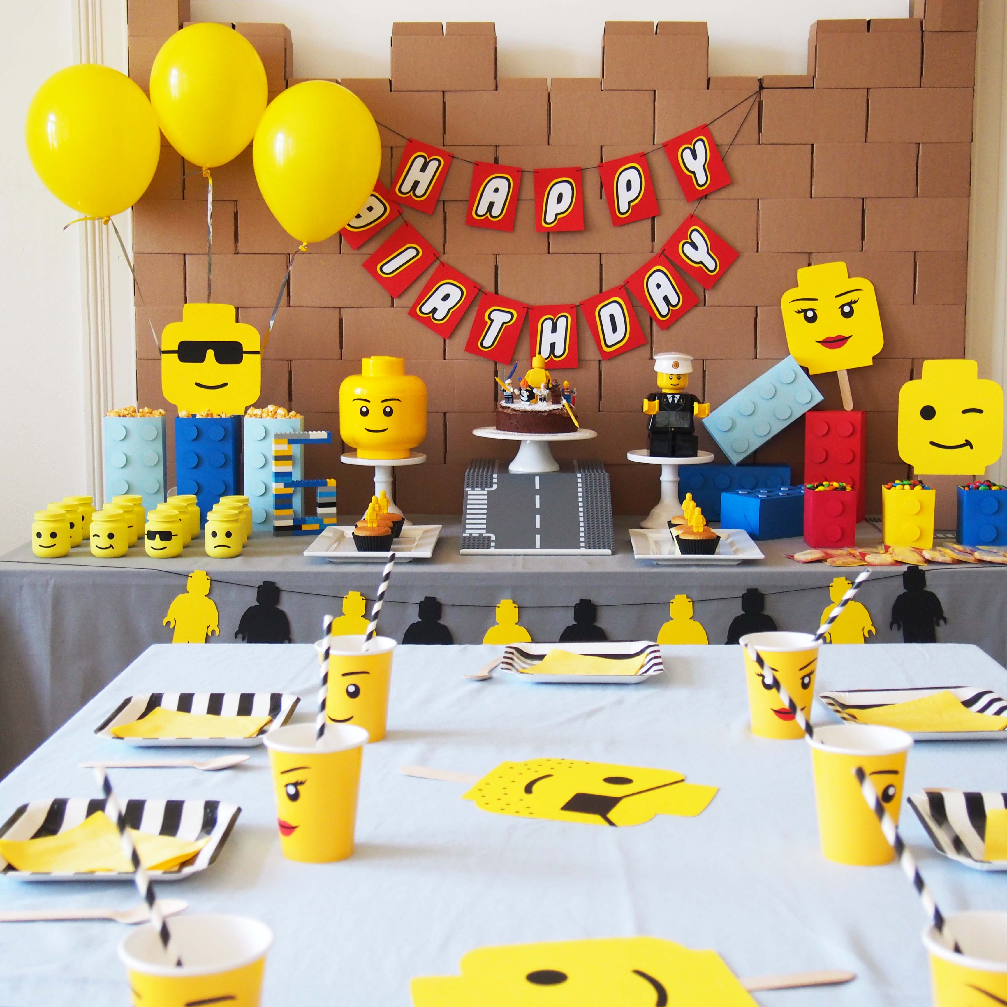 Anniversaire Tete Lego A Imprimer Lego Party – Rose Caramelle – Carnet d'inspiration