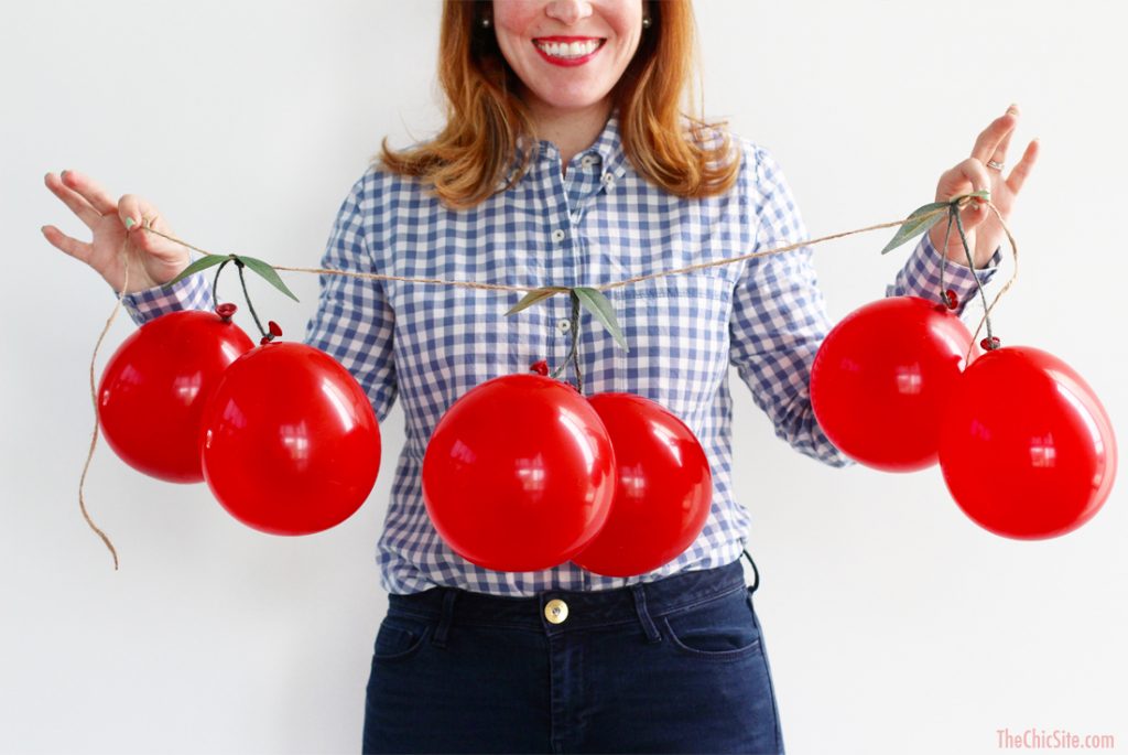 guirlande ballons cerises