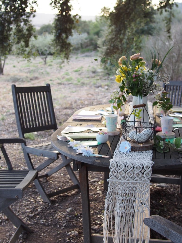 chemin de table macramé