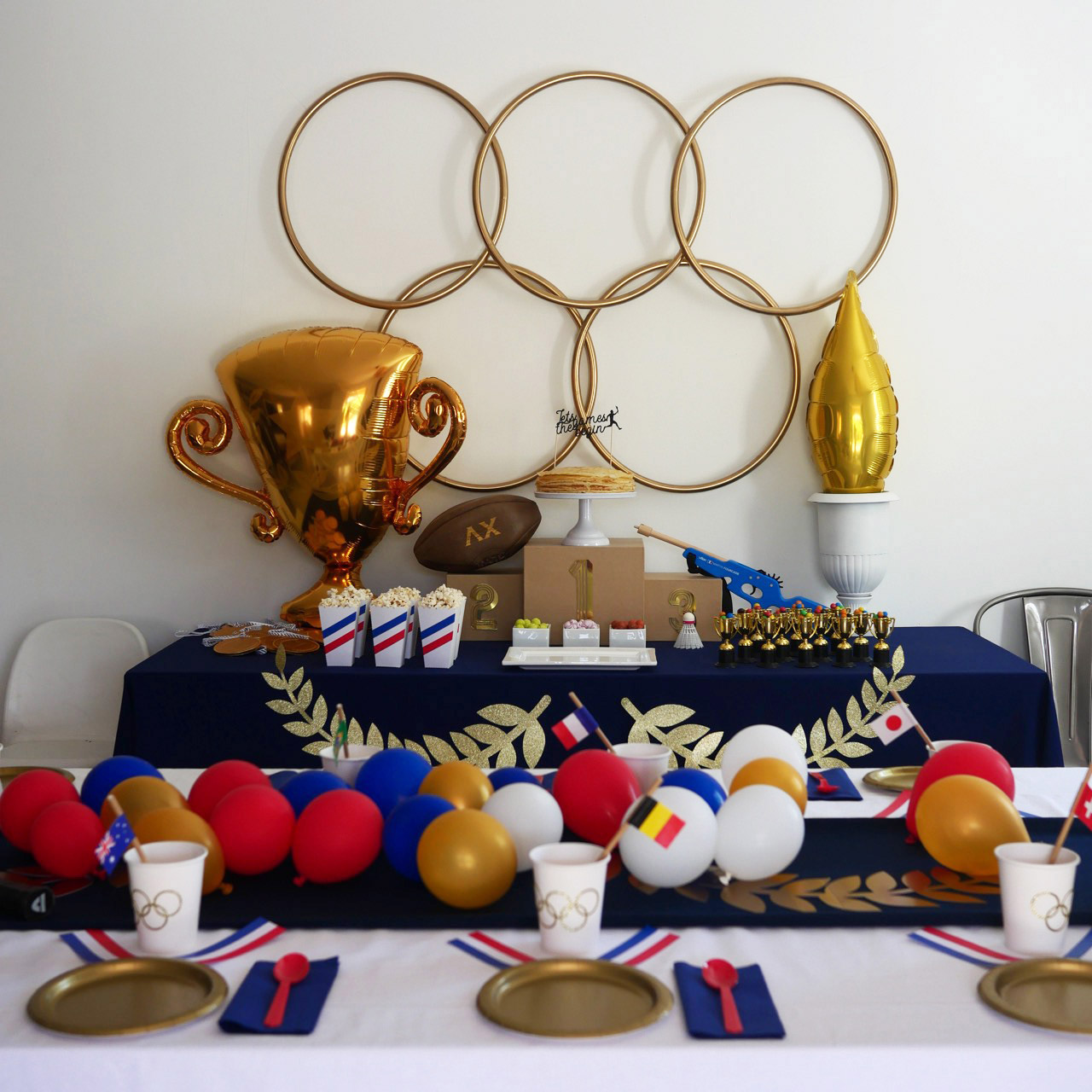 Un Anniversaire Sur Le Theme Des Jeux Olympiques Rose Caramelle Carnet D Inspiration