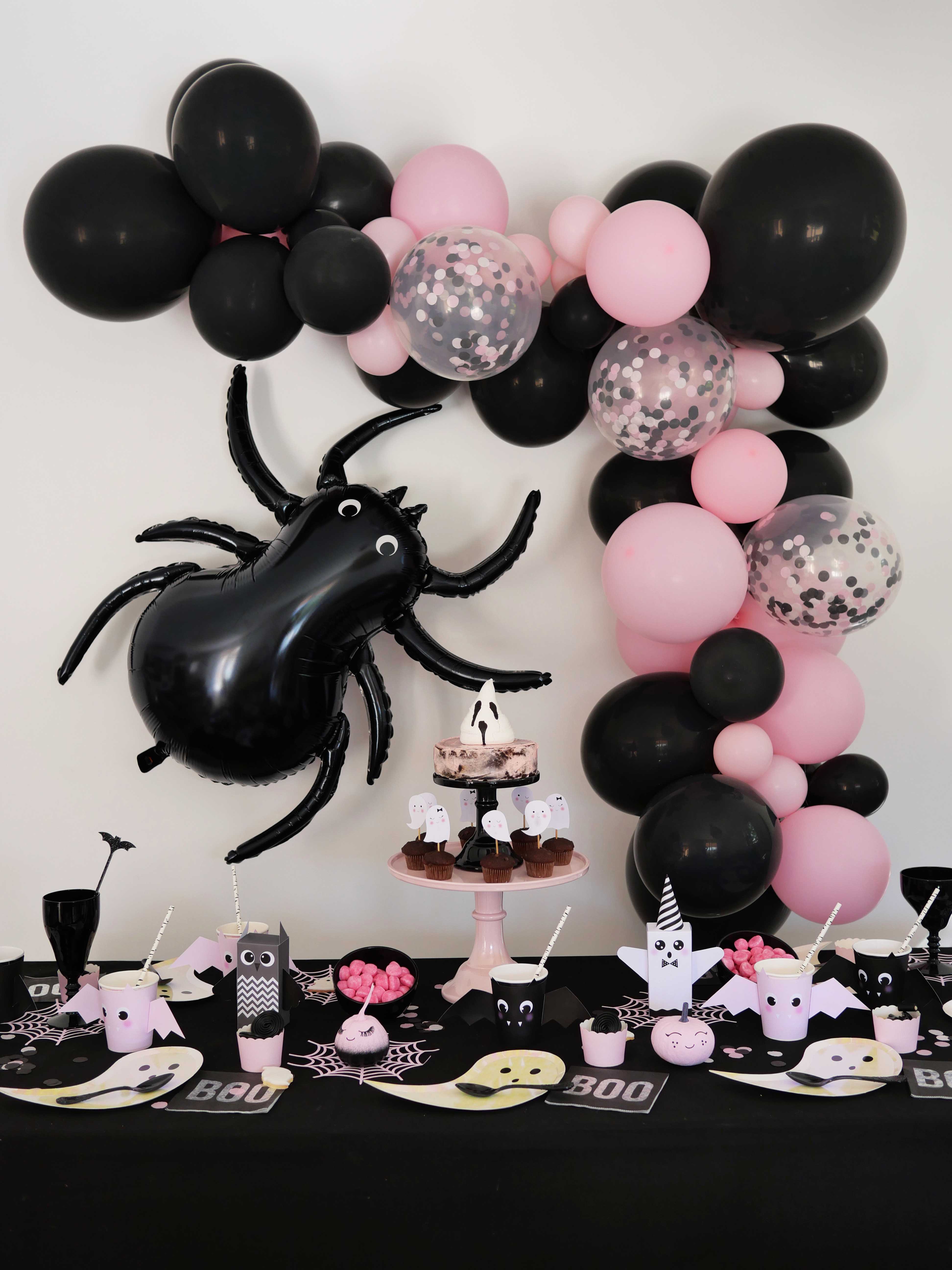 20pcs, 18 en ballons coeur noir, décoration gothique pour la maison,  décoration de fête halloween, décorations