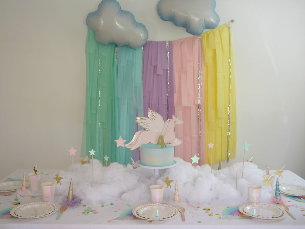 anniversaire table licorne