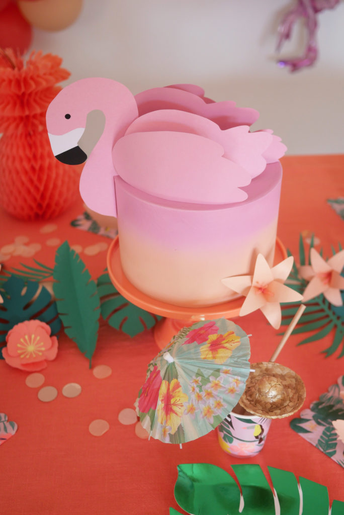 gâteau flamant rose