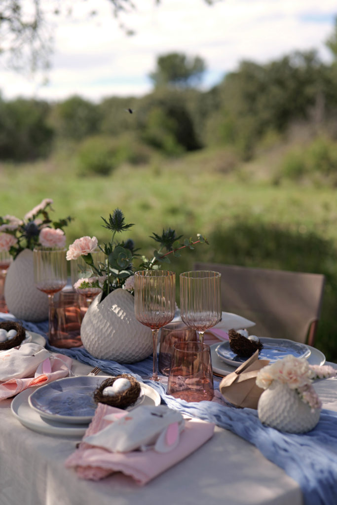 verres rose pêche