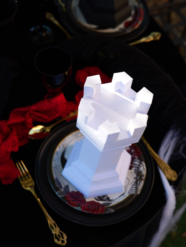 pièce échec tour papier