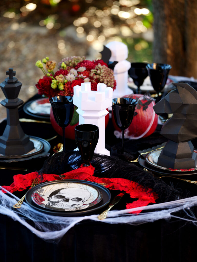 table halloween thème gothique