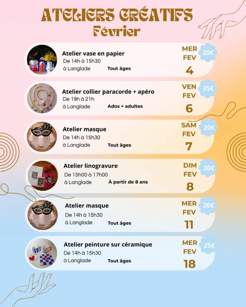 programme ateliers février 1