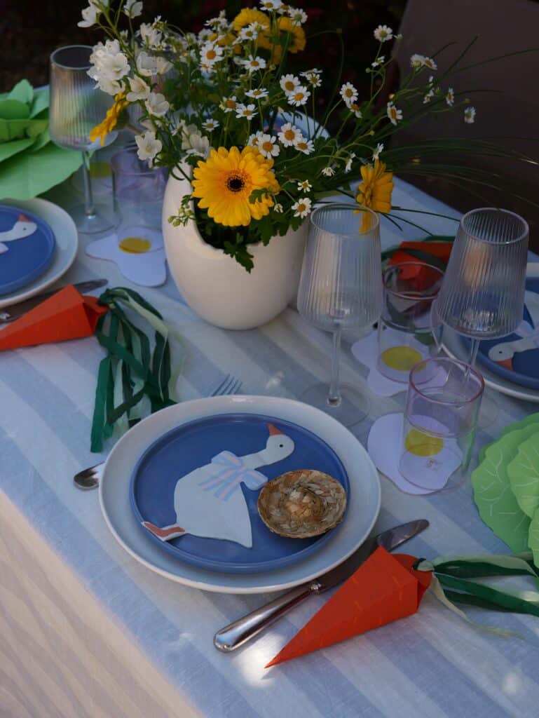 déco table pâques potager